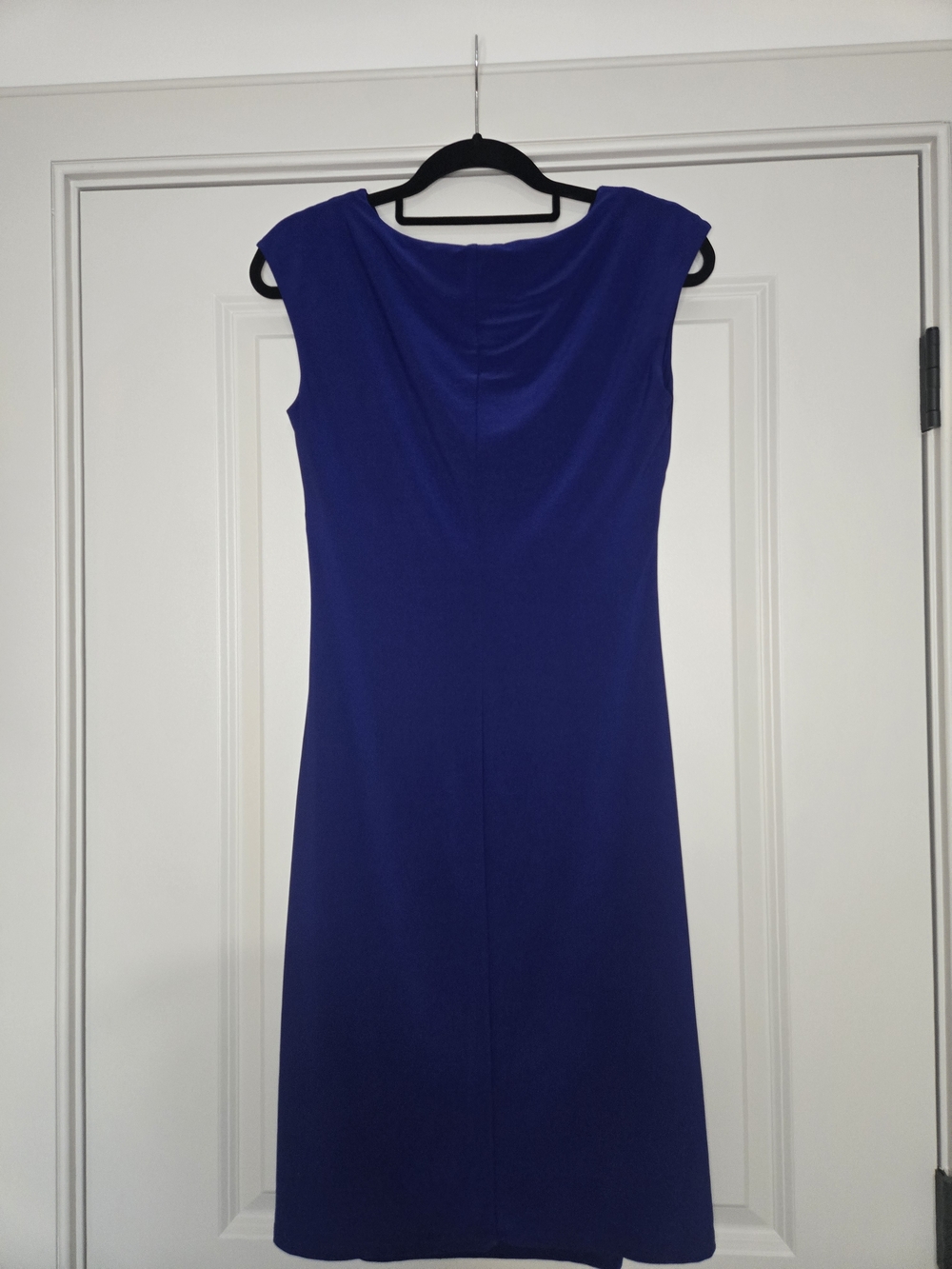 Ralph Lauren Cobalt Blue Draped Cowl Neck Midi Dress - Picture 3 of 5
